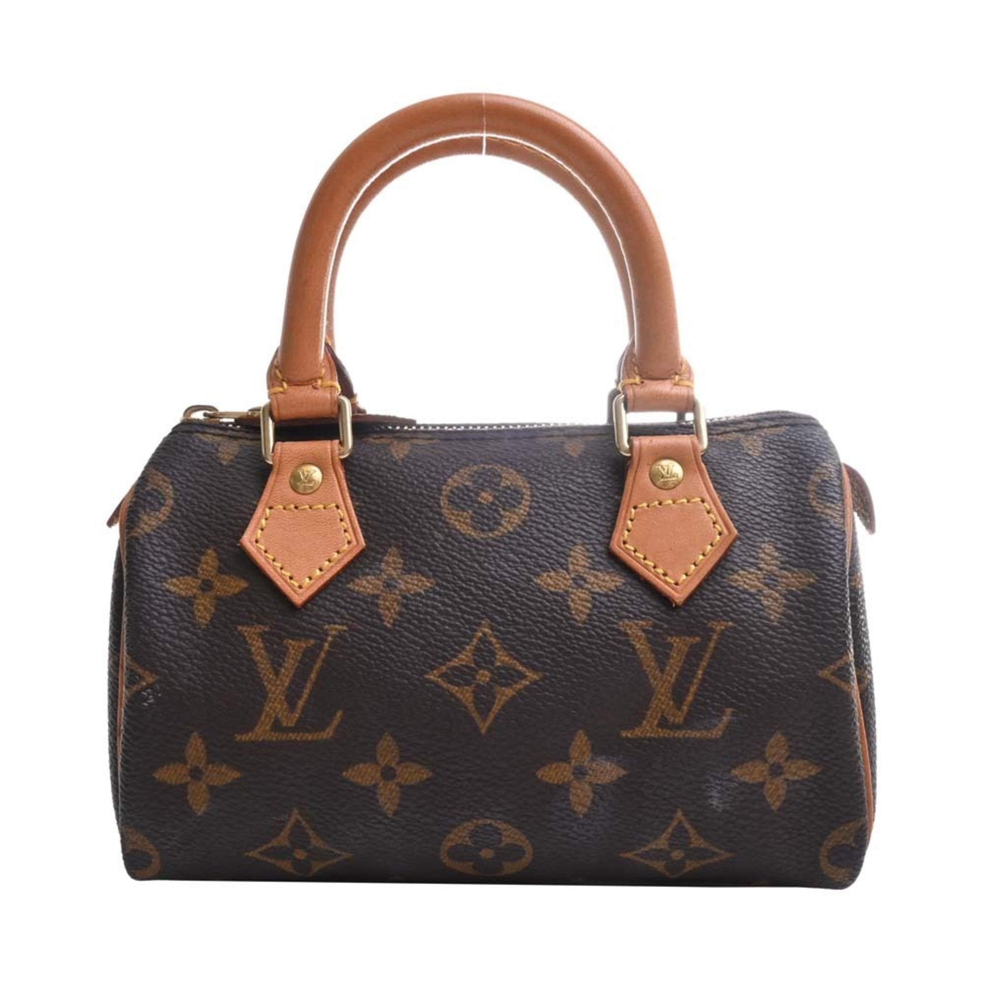 LOUIS VUITTON Monogram Mini Speedy Handbag M41534 Brown Women's