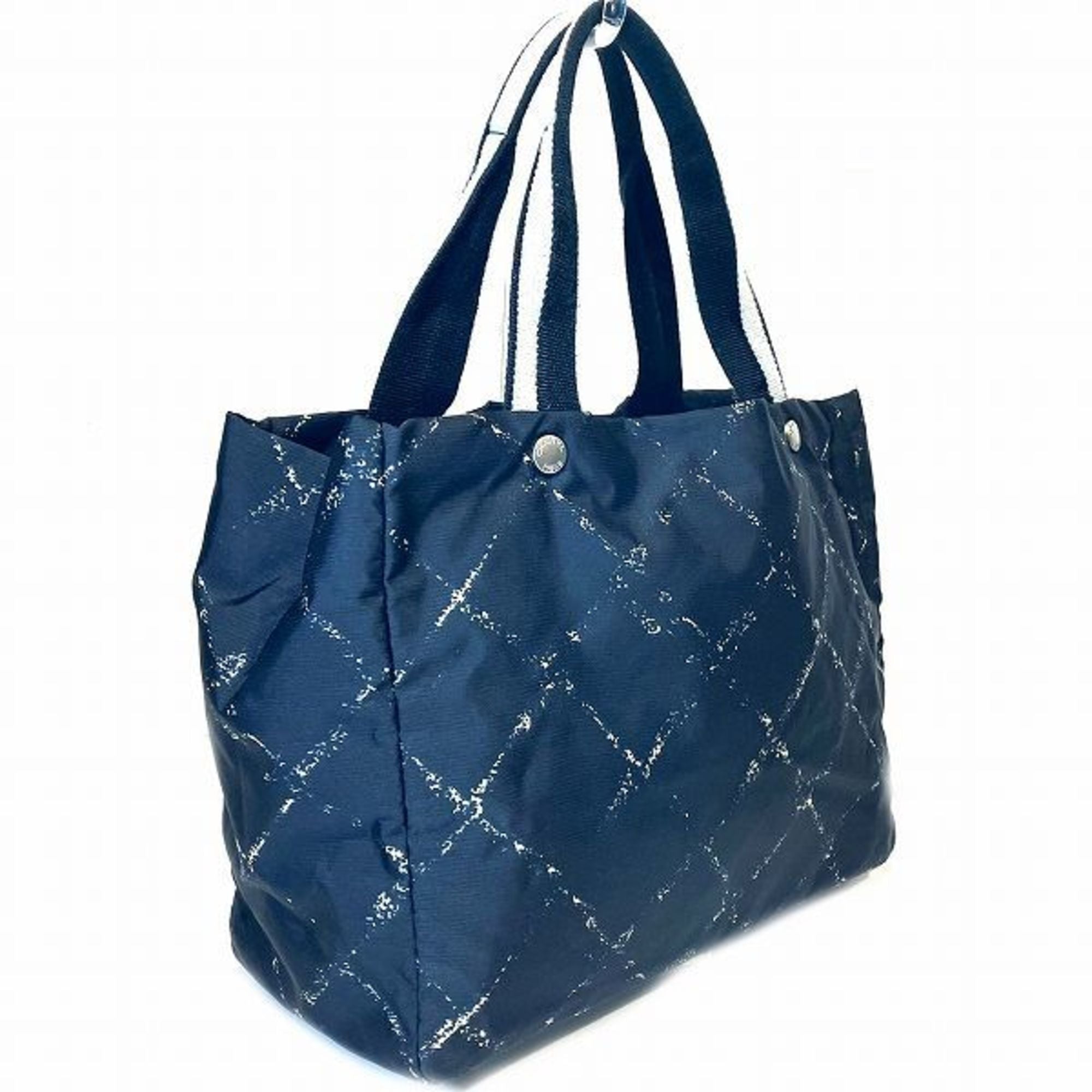 CHANEL Travel Line AM3930 Nylon Bag Tote Ladies