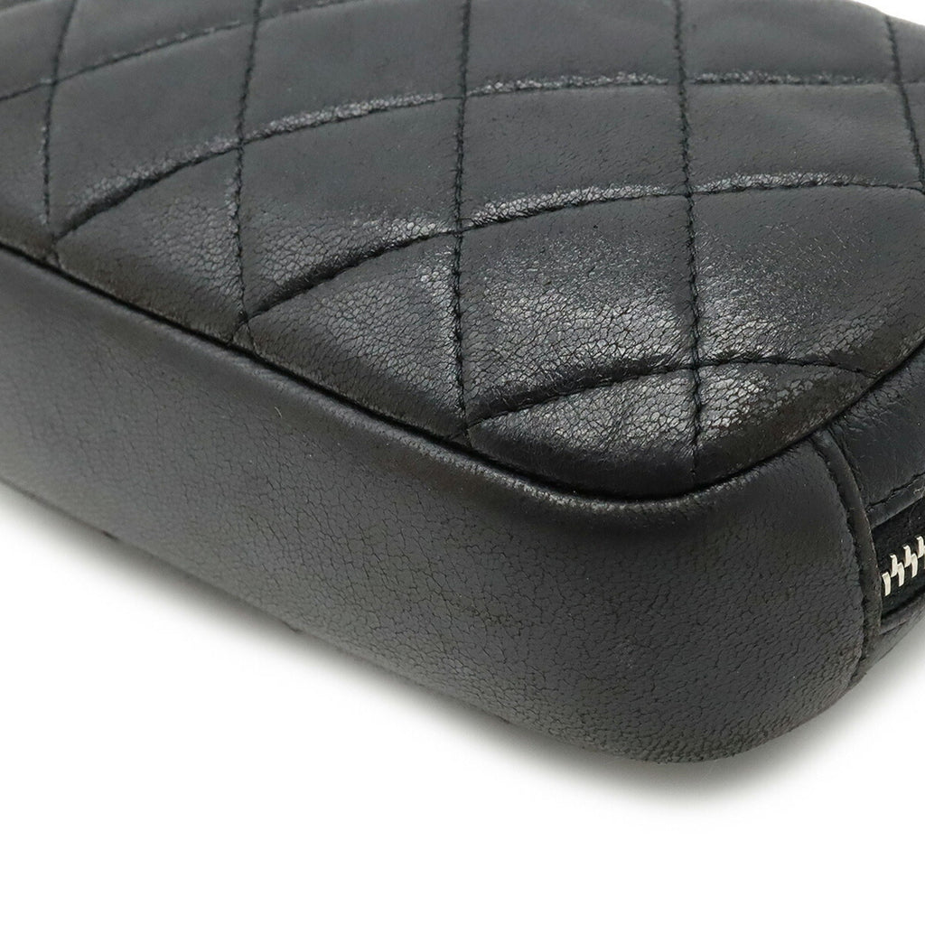 CHANEL Matelasse Cocomark Multi Pouch Lambskin Leather Black A80909