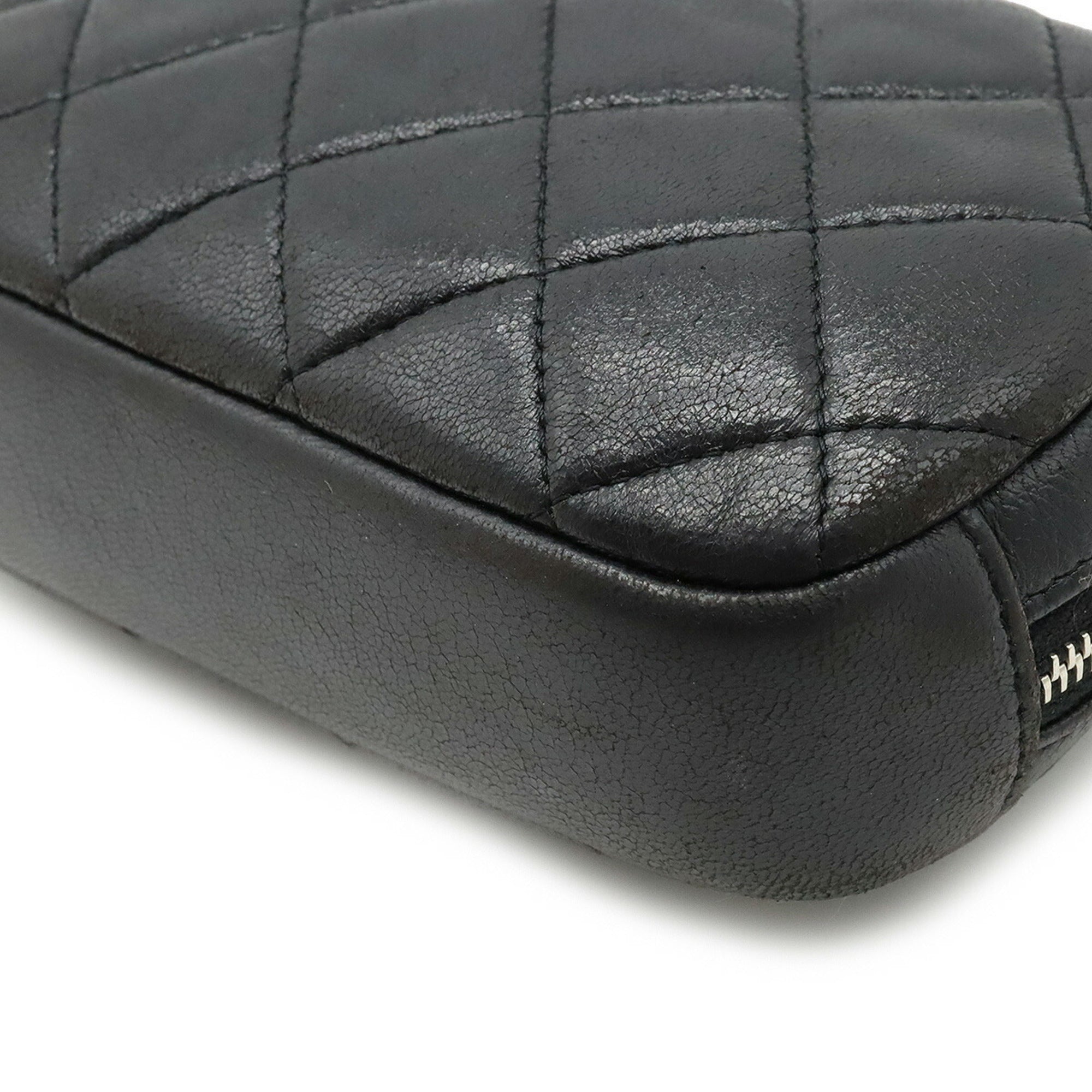 CHANEL Matelasse Cocomark Multi Pouch Lambskin Leather Black A80909