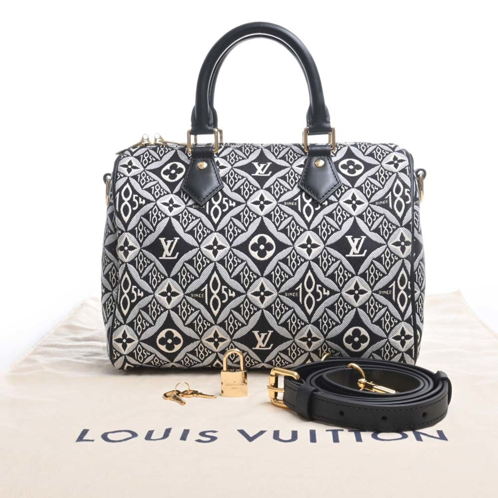 LOUIS VUITTON Monogram Jacquard Since1854 Speedy Bandouliere 25 2WAY Handbag Mini Boston Bag M45769 Black Ladies