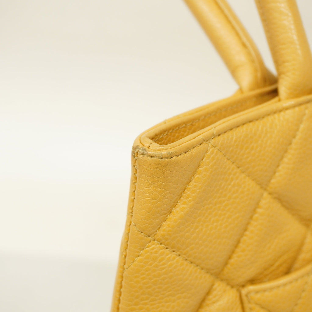 CHANELAuth  Reprint Tote Women's Caviar Leather Tote Bag Beige
