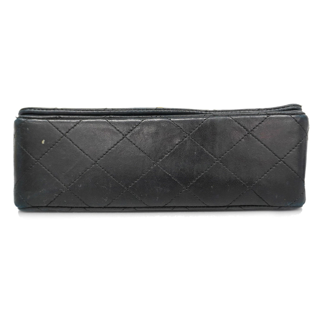 CHANEL[3ca0446]   Shoulder Bag Matelasse Single Chain Lambskin Black Gold metal