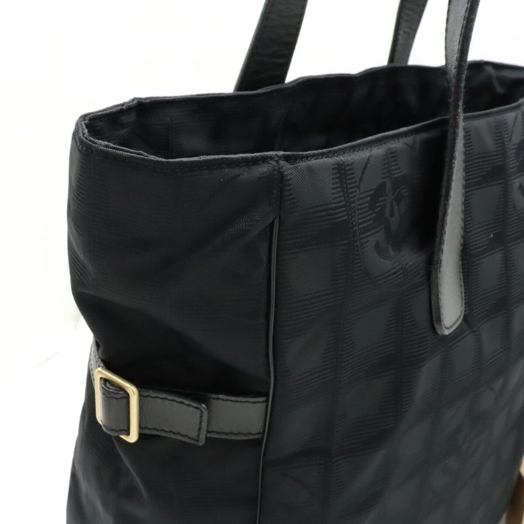 CHANEL NEW Line New Tote GM Bag Shoulder Nylon Leather Black A15825