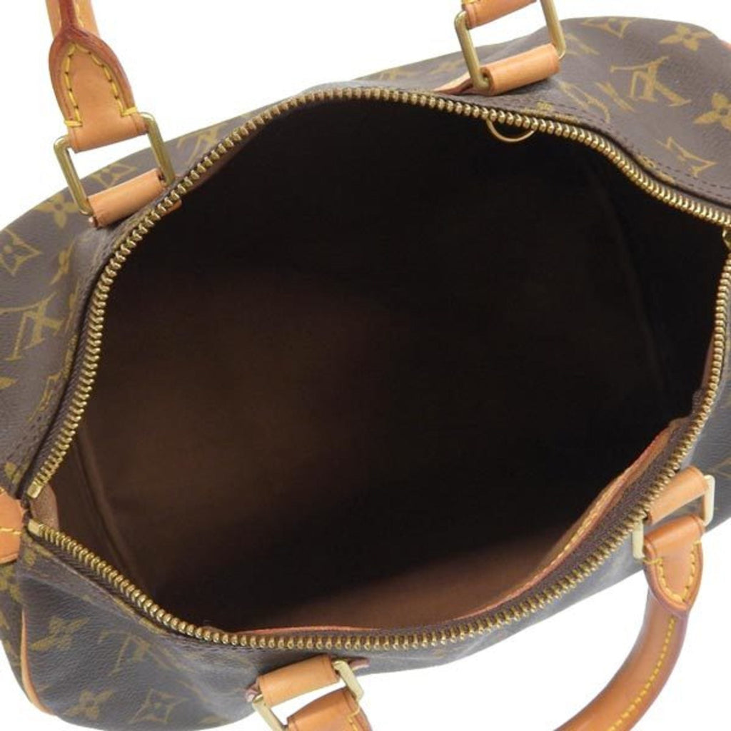 LOUIS VUITTON Monogram Speedy 30 Handbag Mini Boston Bag M41526 Brown Women's