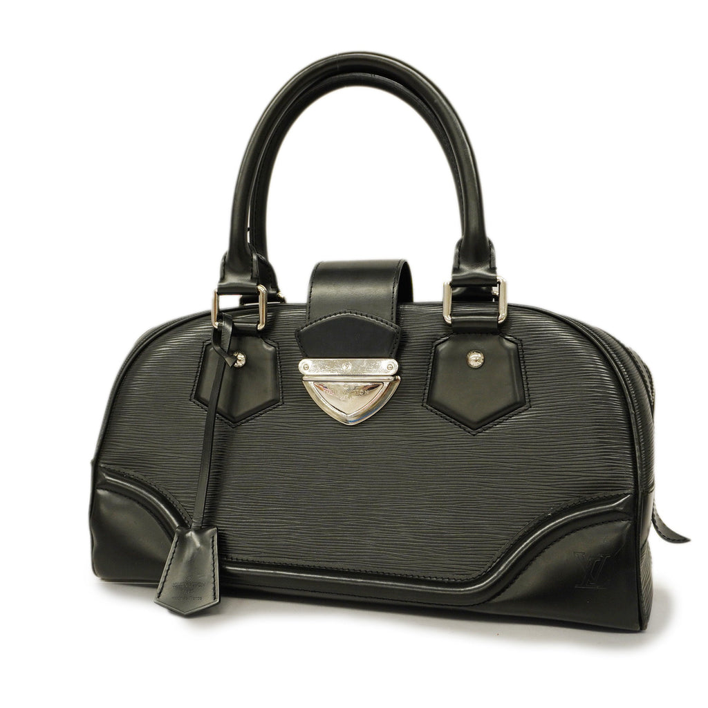 LOUIS VUITTONAuth  Epi Bowling Montagne GM M59312 Women's Handbag Noir
