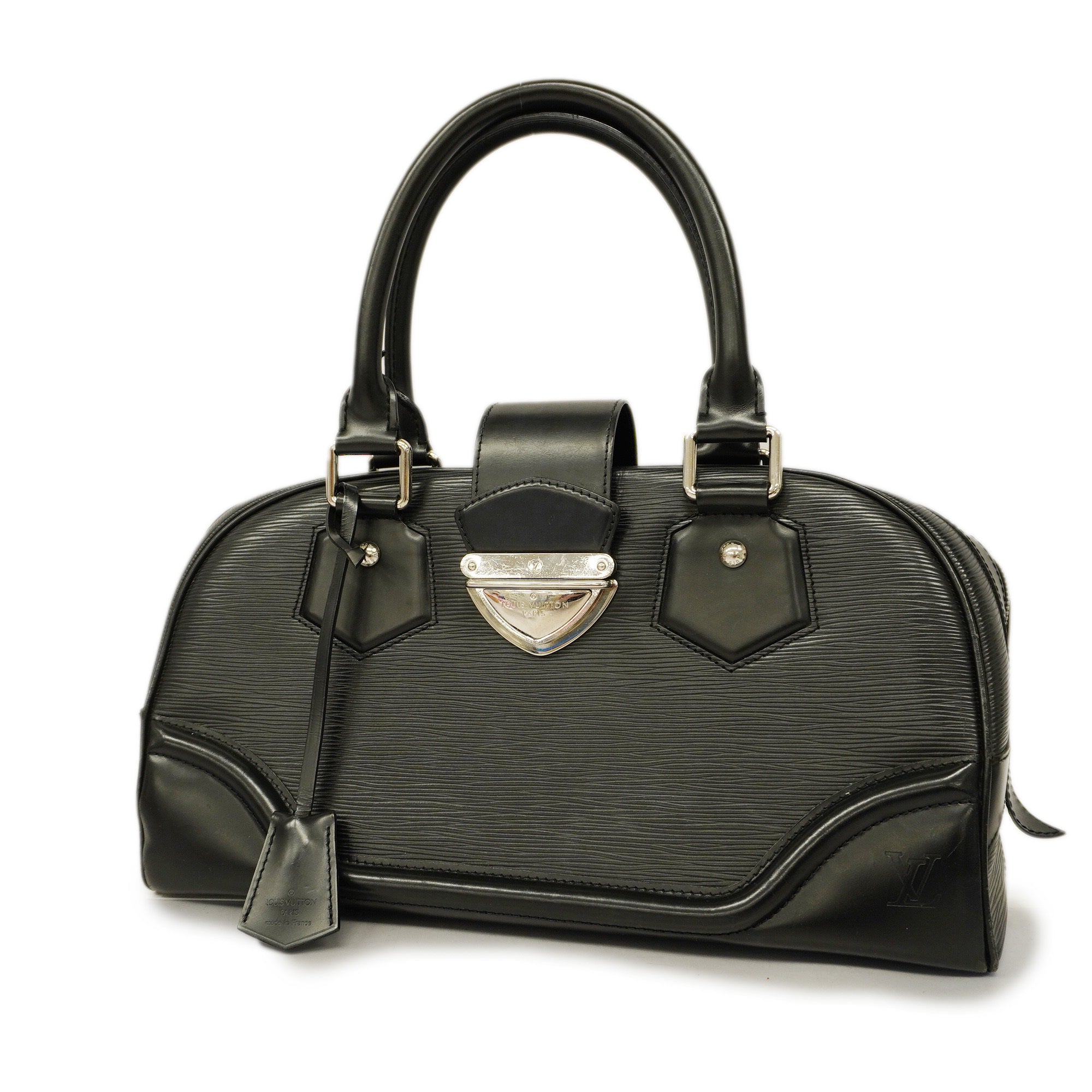 LOUIS VUITTONAuth  Epi Bowling Montagne GM M59312 Women's Handbag Noir