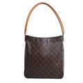 LOUIS VUITTON Monogram Looping GM Shoulder Bag M51145 Brown Women's
