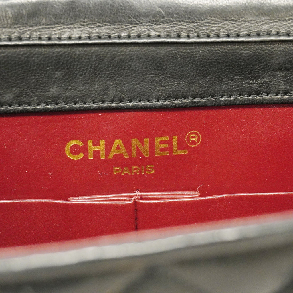 CHANEL  Matelasse Chain Shoulder Lambskin Women's Leather Shoulder Bag Black