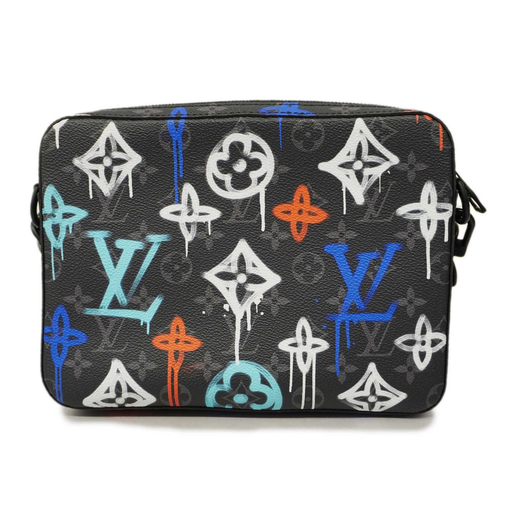 LOUIS VUITTONAuth  Monogram Eclipse Trio Messenger M30848 Men's Shoulder Bag