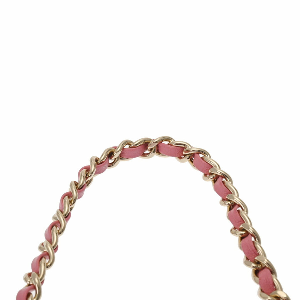 CHANEL Chain Shoulder Pink Champagne AS2431 Women's Lambskin Bag