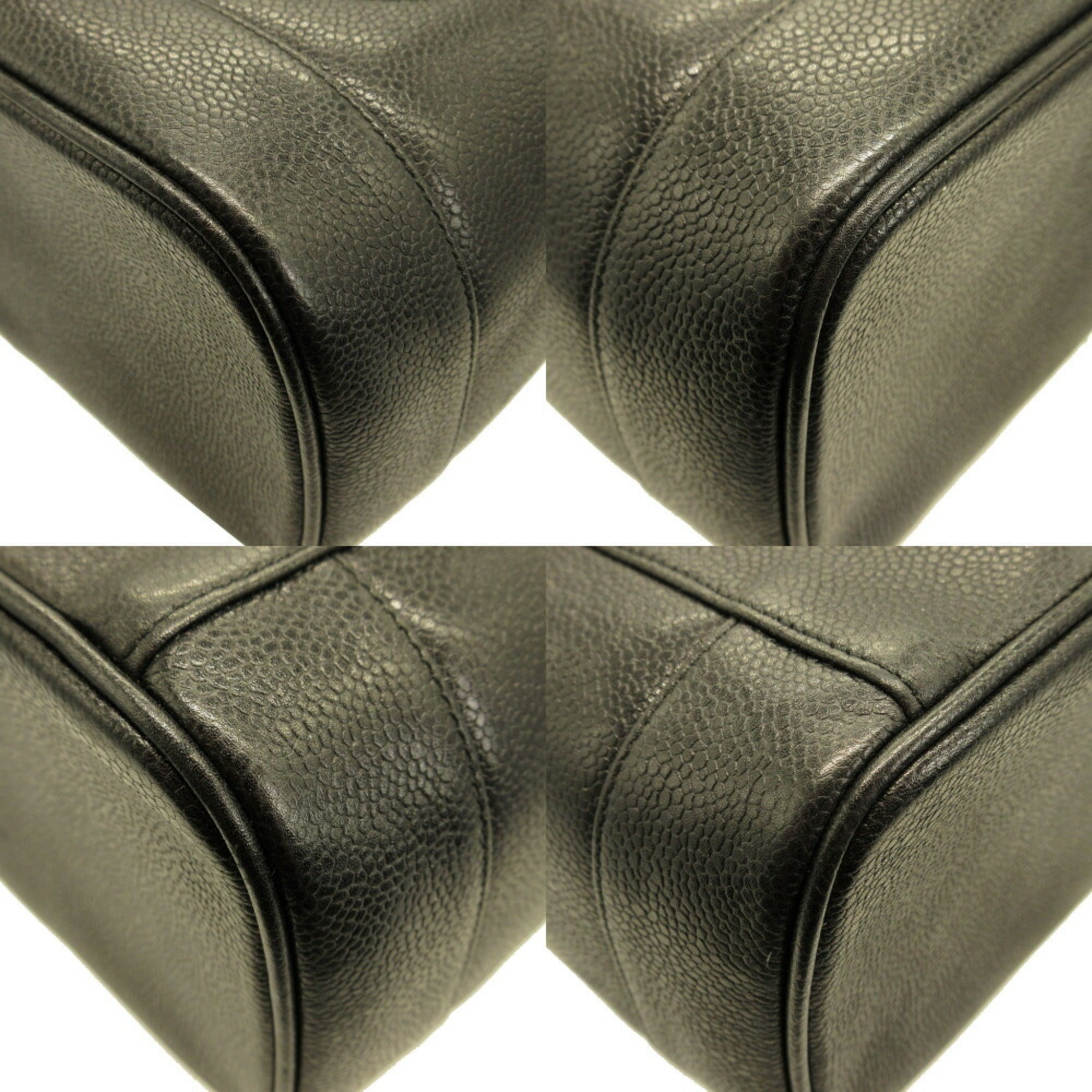 CHANEL 4th series caviar skin black vanity bag