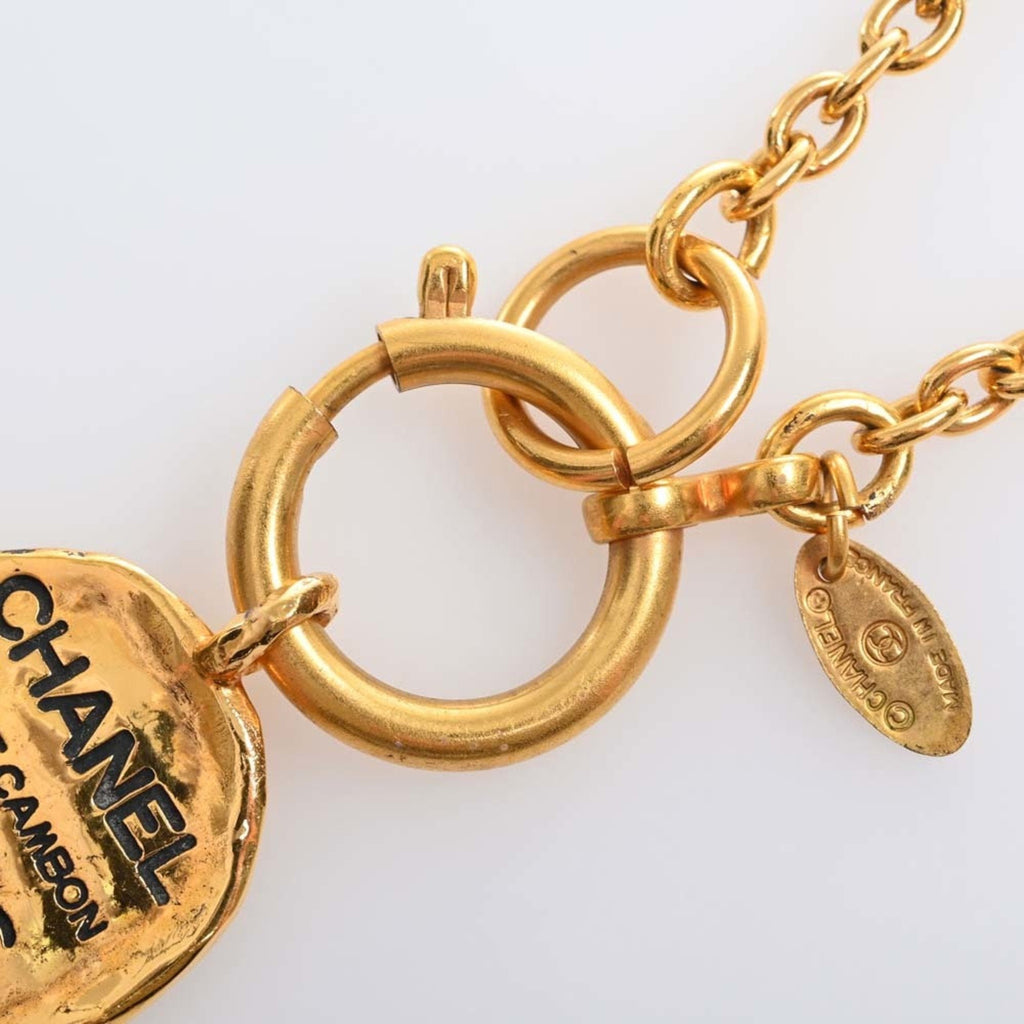 CHANEL Plate Necklace Gold Ladies