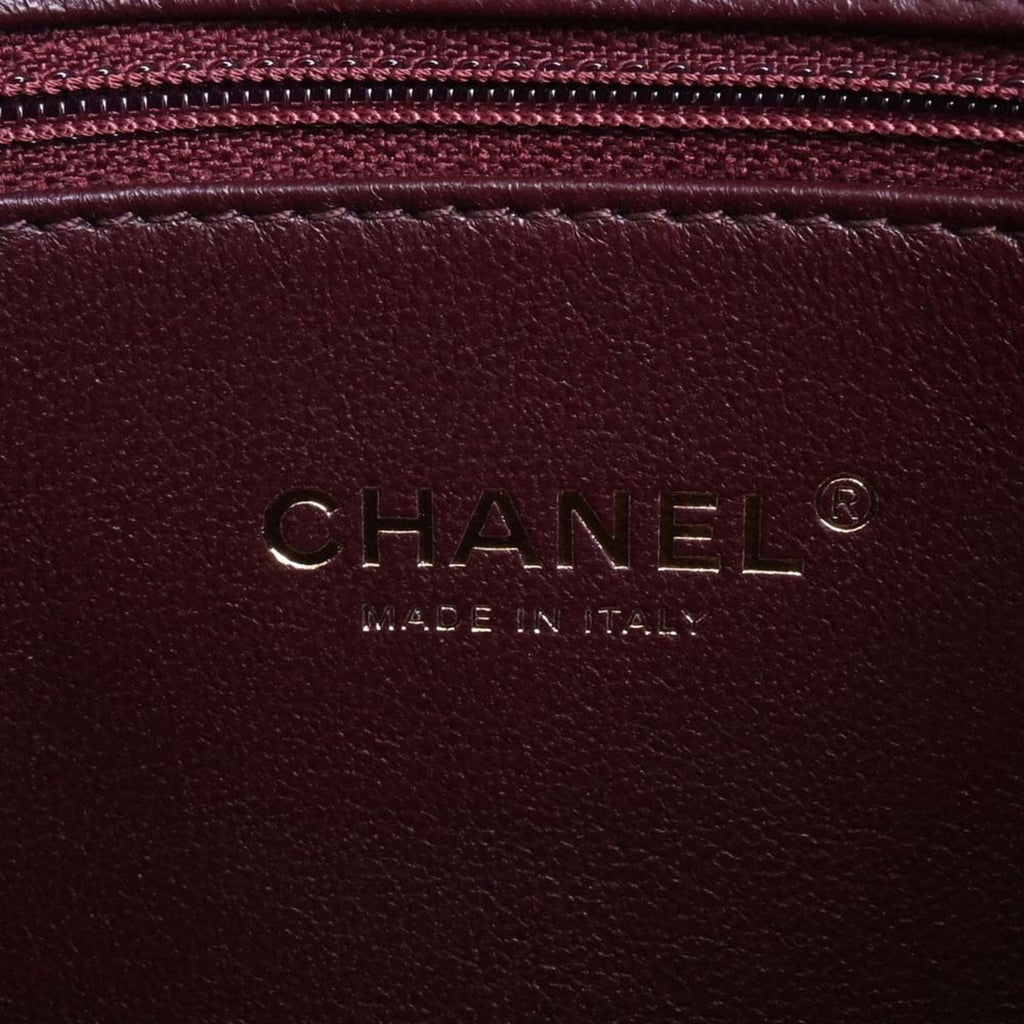 CHANEL Caviar Skin Matelasse Affinity Coco Mark Chain Shoulder Bag Red Ladies
