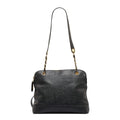 CHANEL here mark chain tote bag shoulder black caviar skin ladies