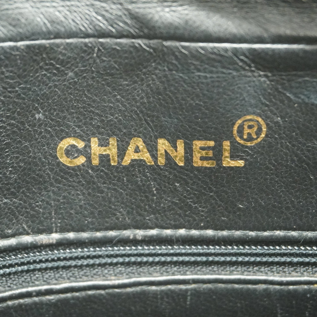 CHANELAuth  Matelasse Chain Shoulder With Fringes Women's Leather Black