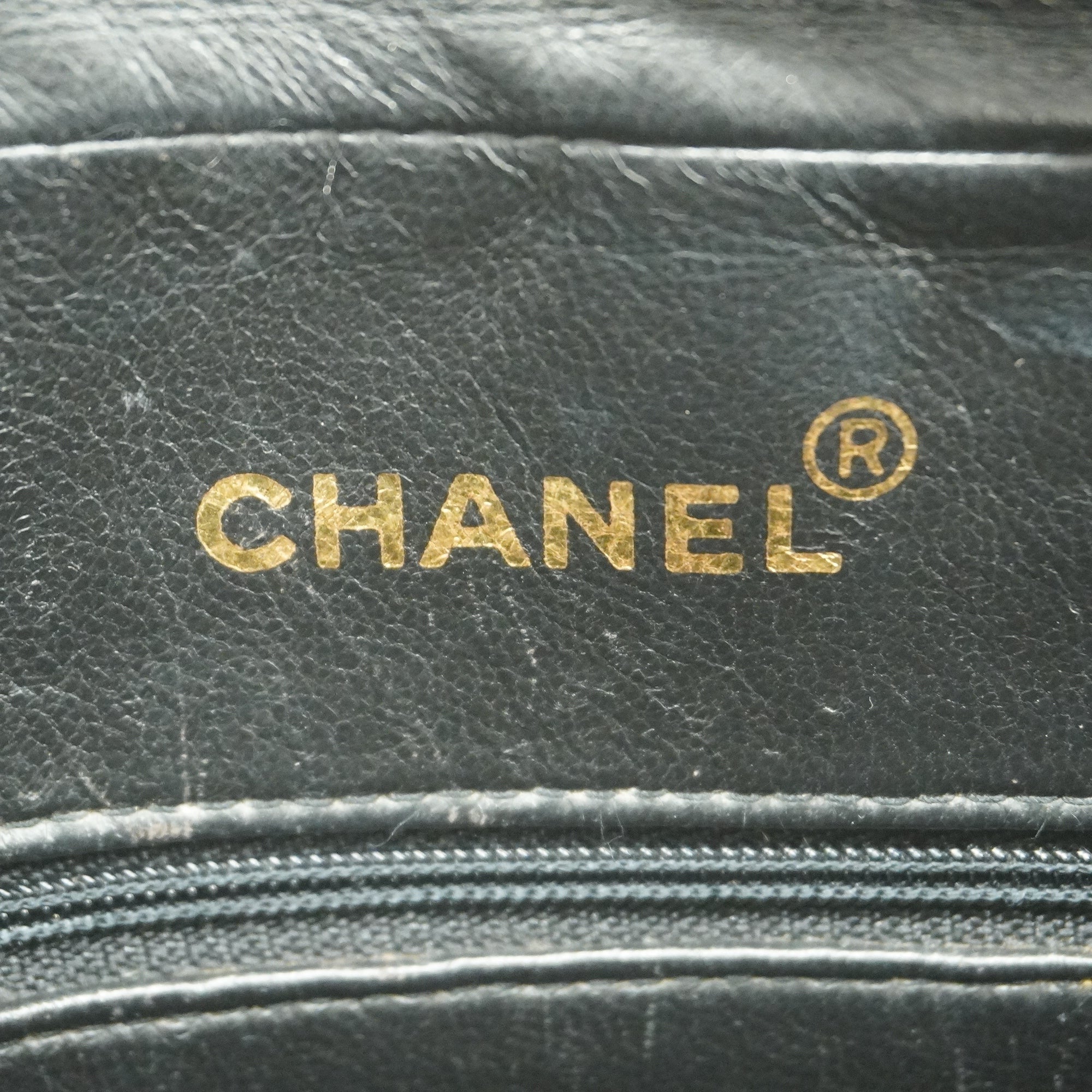 CHANELAuth  Matelasse Chain Shoulder With Fringes Women's Leather Black