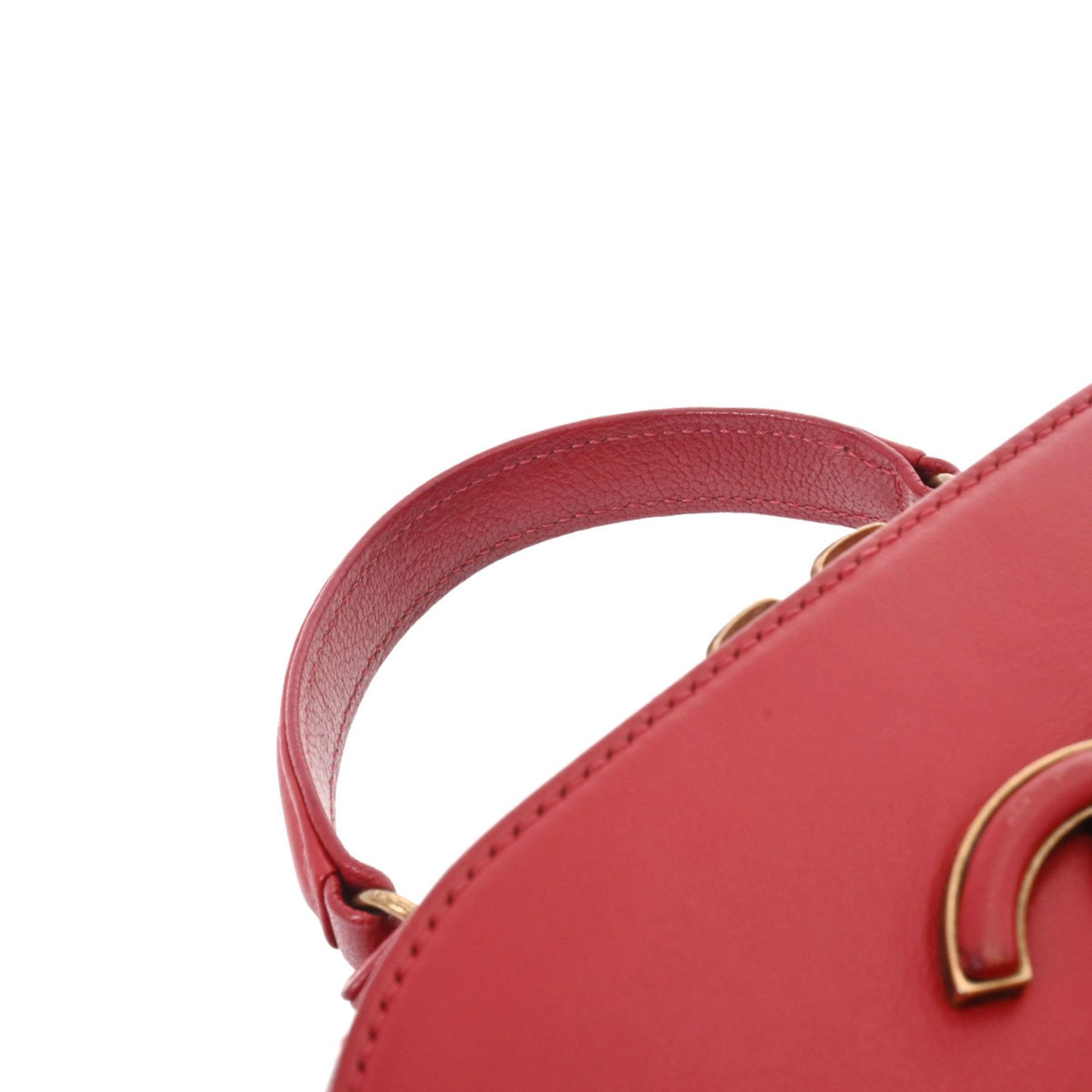 CHANEL handbag red A93463 ladies calf shoulder bag