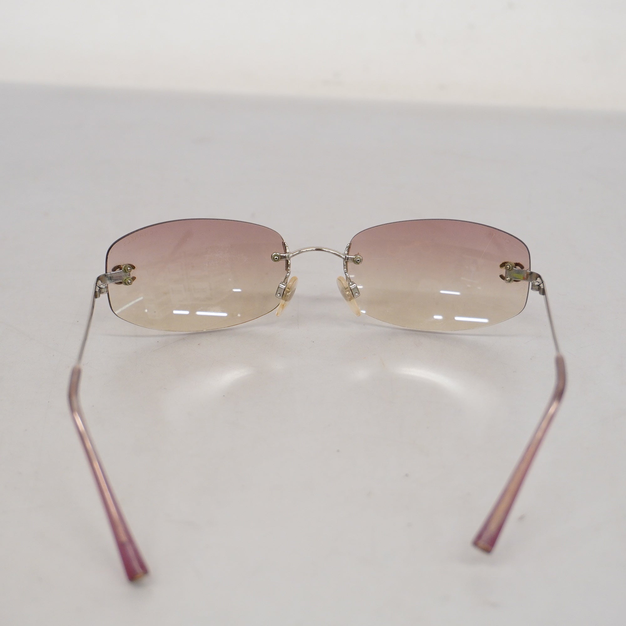 CHANELAuth  Women's Sunglasses Pink Sunglasses 4002 Silver hardware