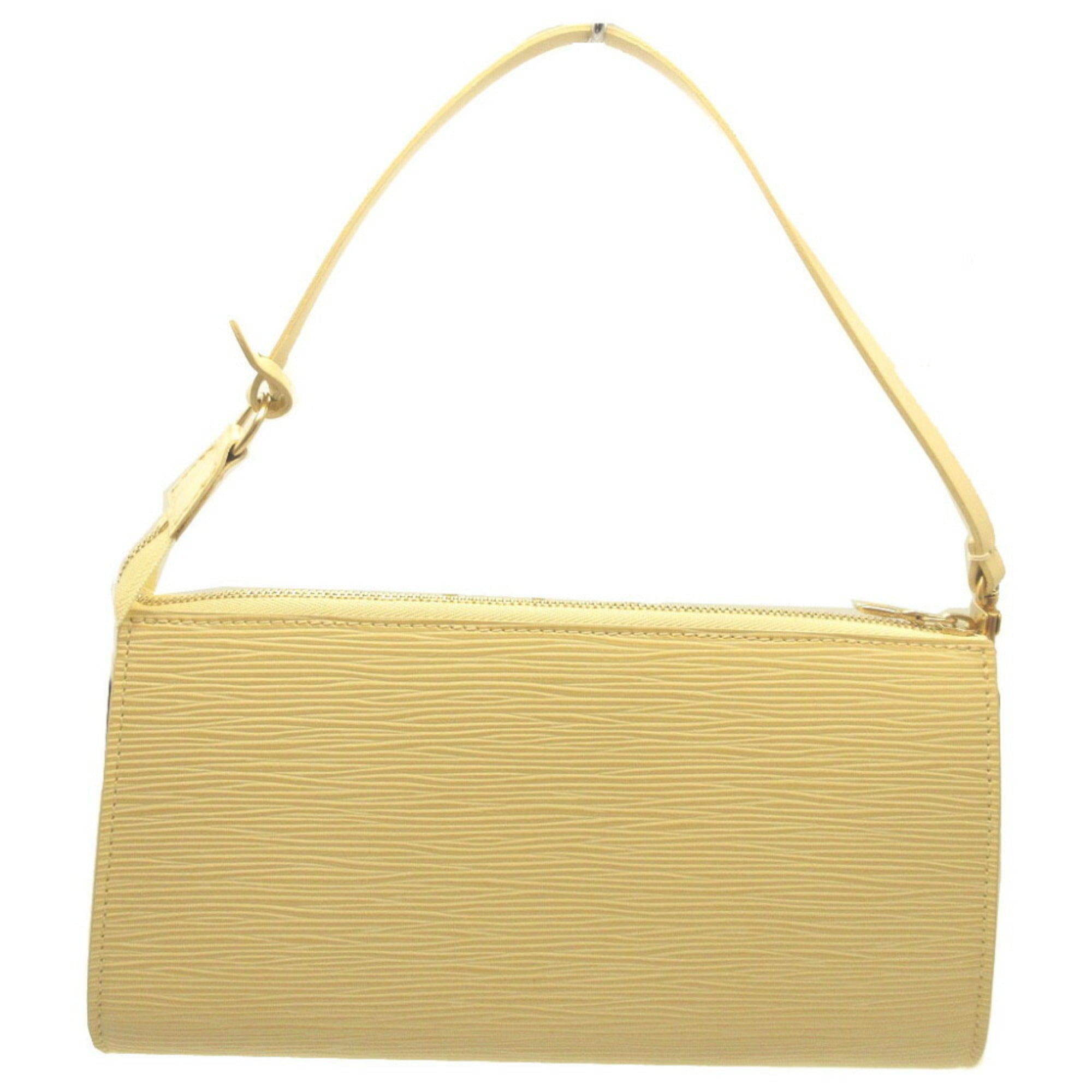 LOUIS VUITTON Epi Pochette Accessoire Vanilla M5294A Handbag Yellow
