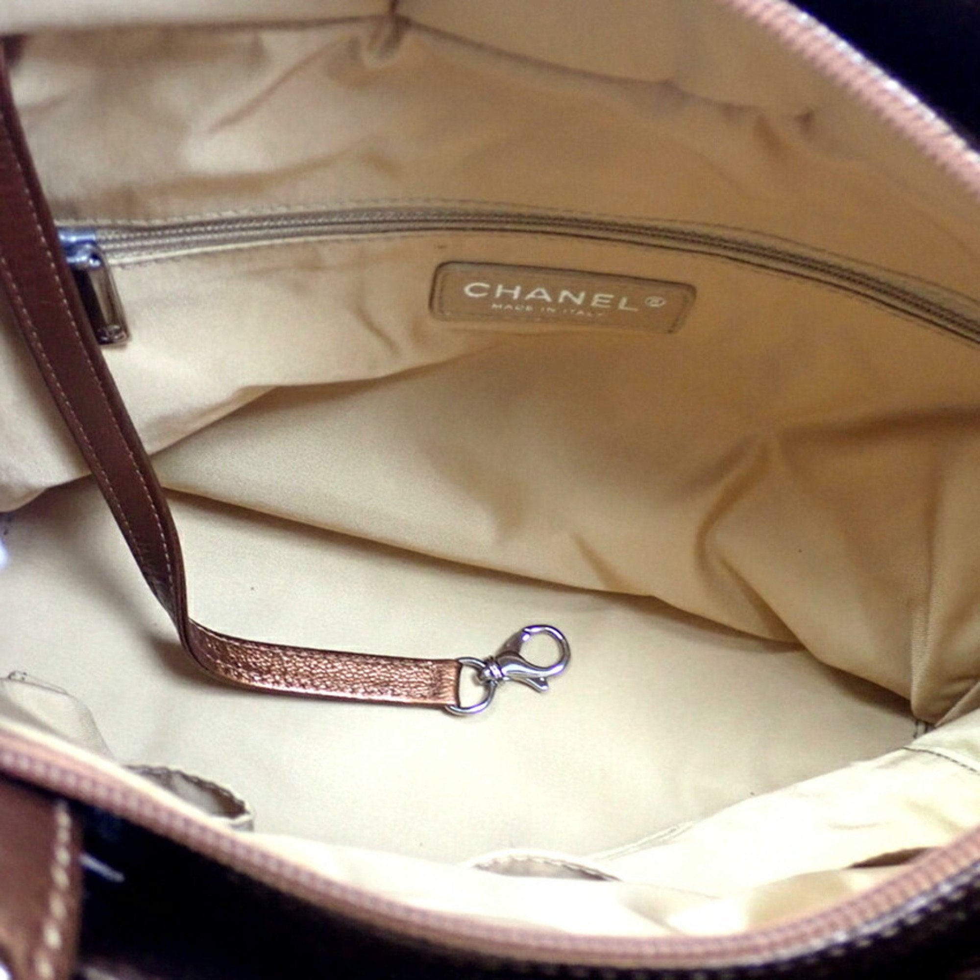 CHANEL Paris Biarritz coated canvas hand tote bag