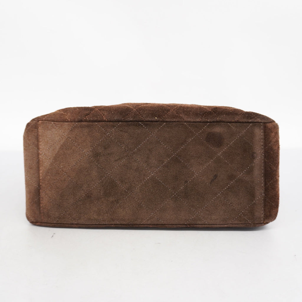 CHANELAuth  Matelasse Women's Suede Shoulder Bag Brown