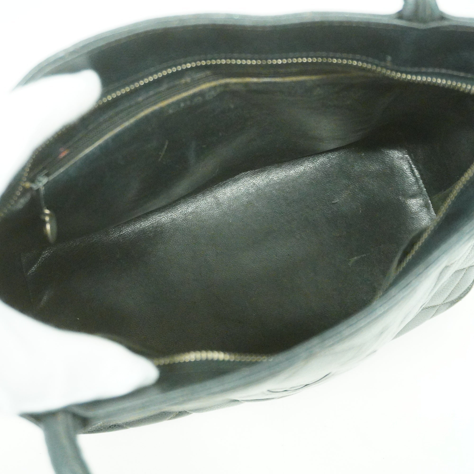 CHANELAuth  Reprint Tote Women's Caviar Leather Tote Bag Black