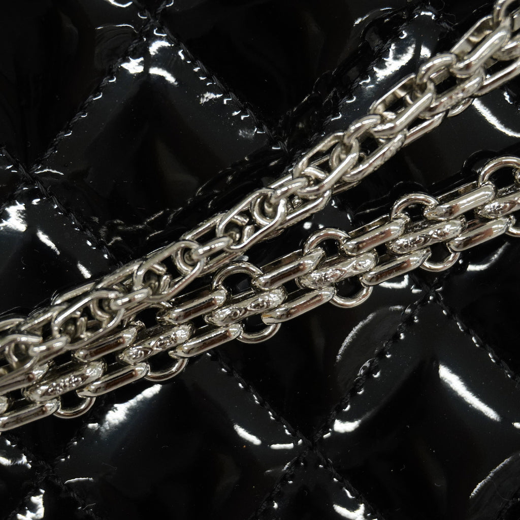 CHANELAuth  Matelasse Shoulder Bag Chain Shoulder Women's Patent Leather Black