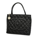 CHANEL  Reprint Tote Women's Caviar Leather Tote Bag Black