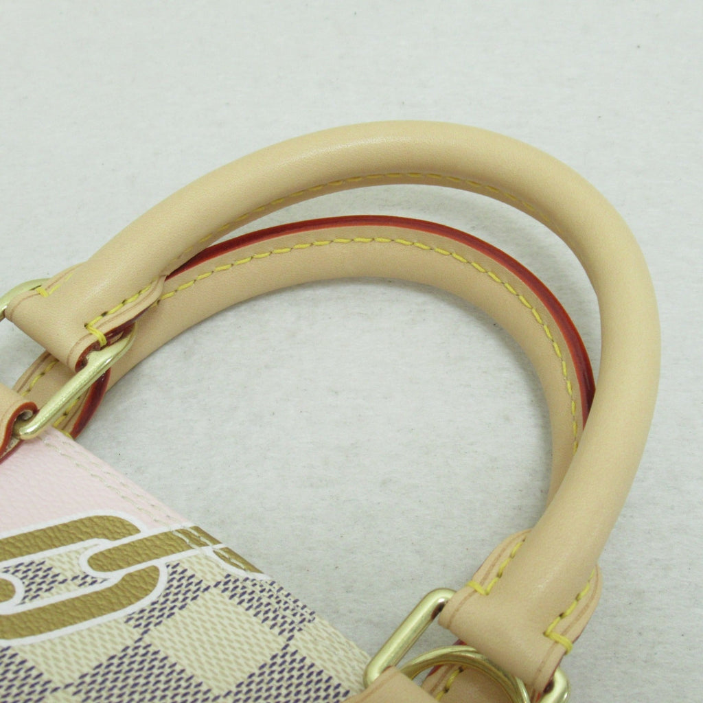 LOUIS VUITTON Nautical Alma BB Shoulder Bag Beige Damier Azur PVC coated canvas N40472
