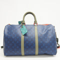 LOUIS VUITTON M43855 Keepall Bandouliere 45 Monogram Pacific Boston Bag Blue Unisex