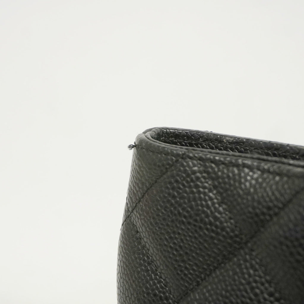 CHANELAuth  Reprint Tote Women's Caviar Leather Tote Bag Black