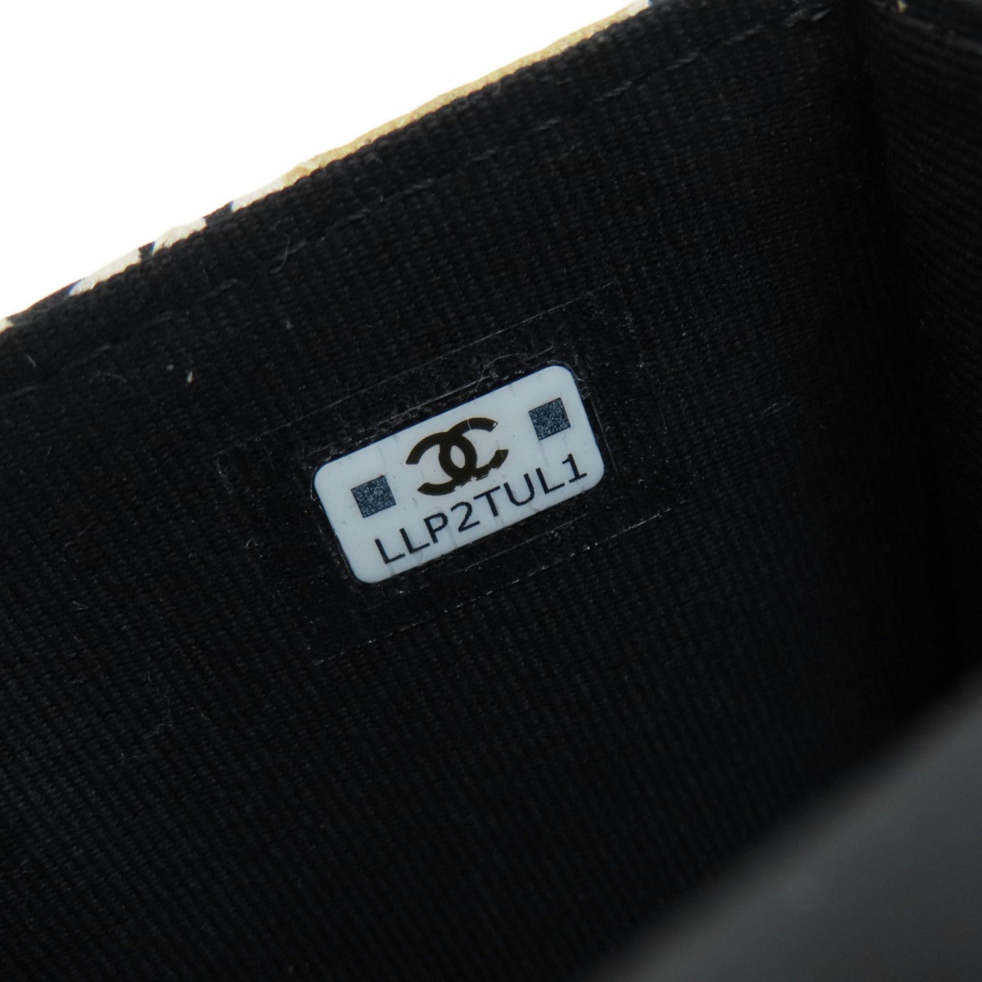 CHANEL Chain Shoulder Coco Mark Bag Cotton Women's