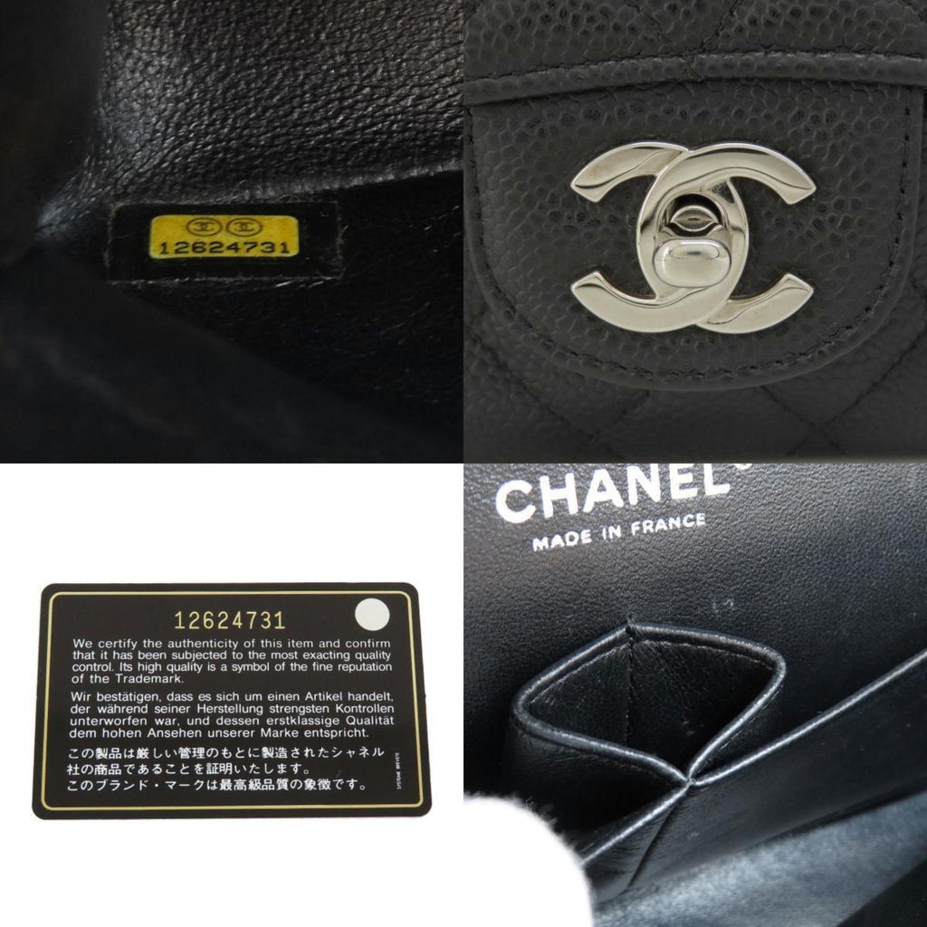 CHANEL Chain Shoulder Matelasse Bag Caviar Skin Women's