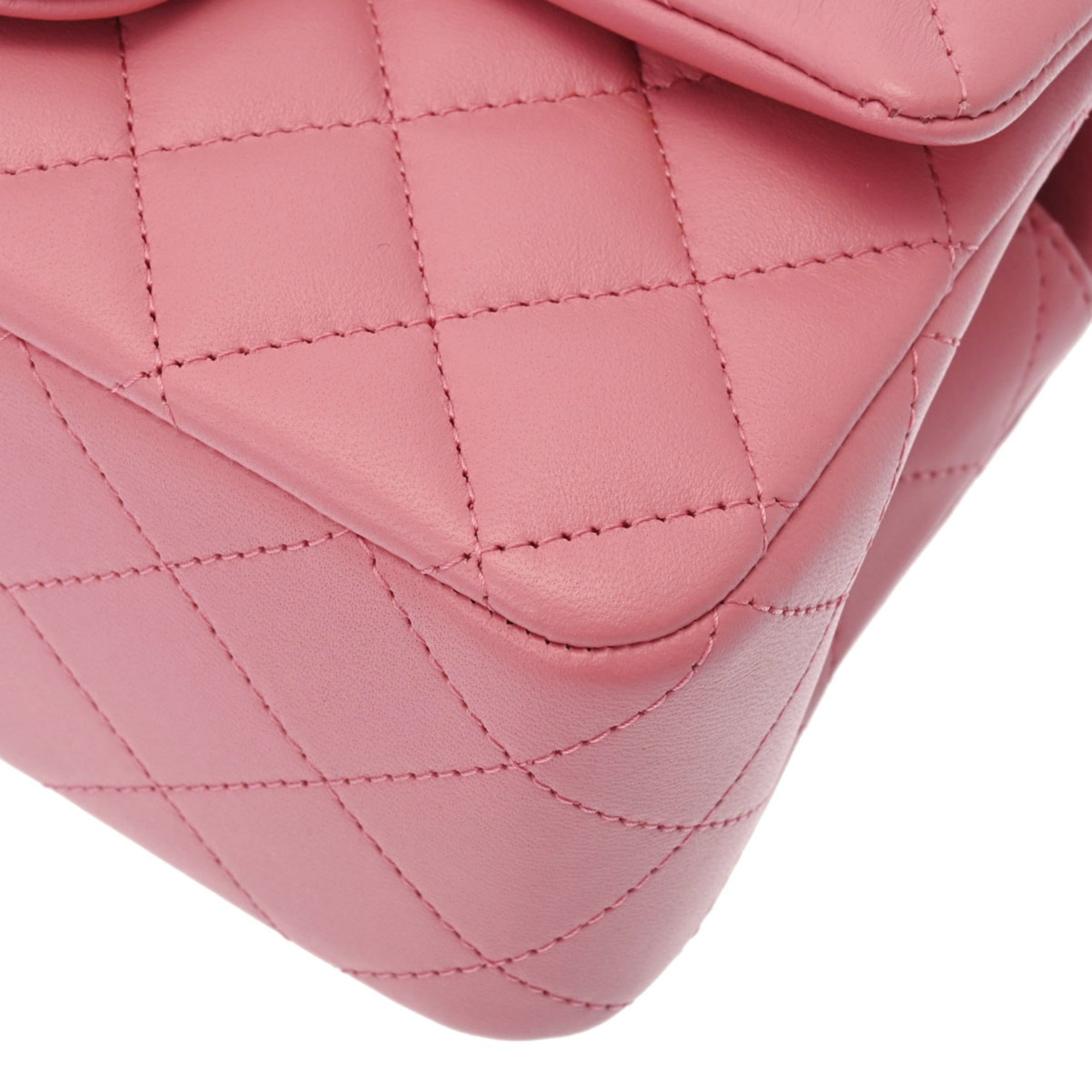 CHANEL Chain Shoulder Pink Champagne AS2431 Women's Lambskin Bag
