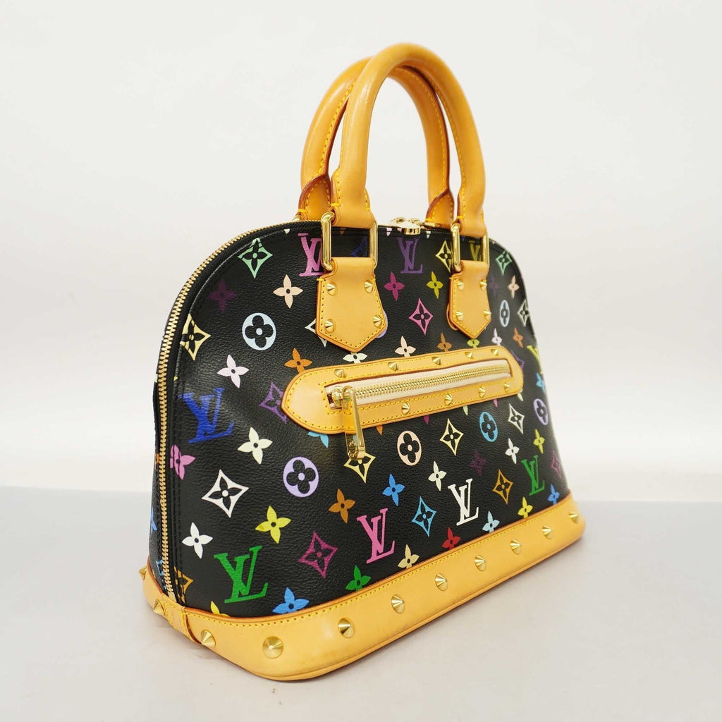 LOUIS VUITTONAuth  Monogram Multicolore Alma M92646 Women's Handbag Noir
