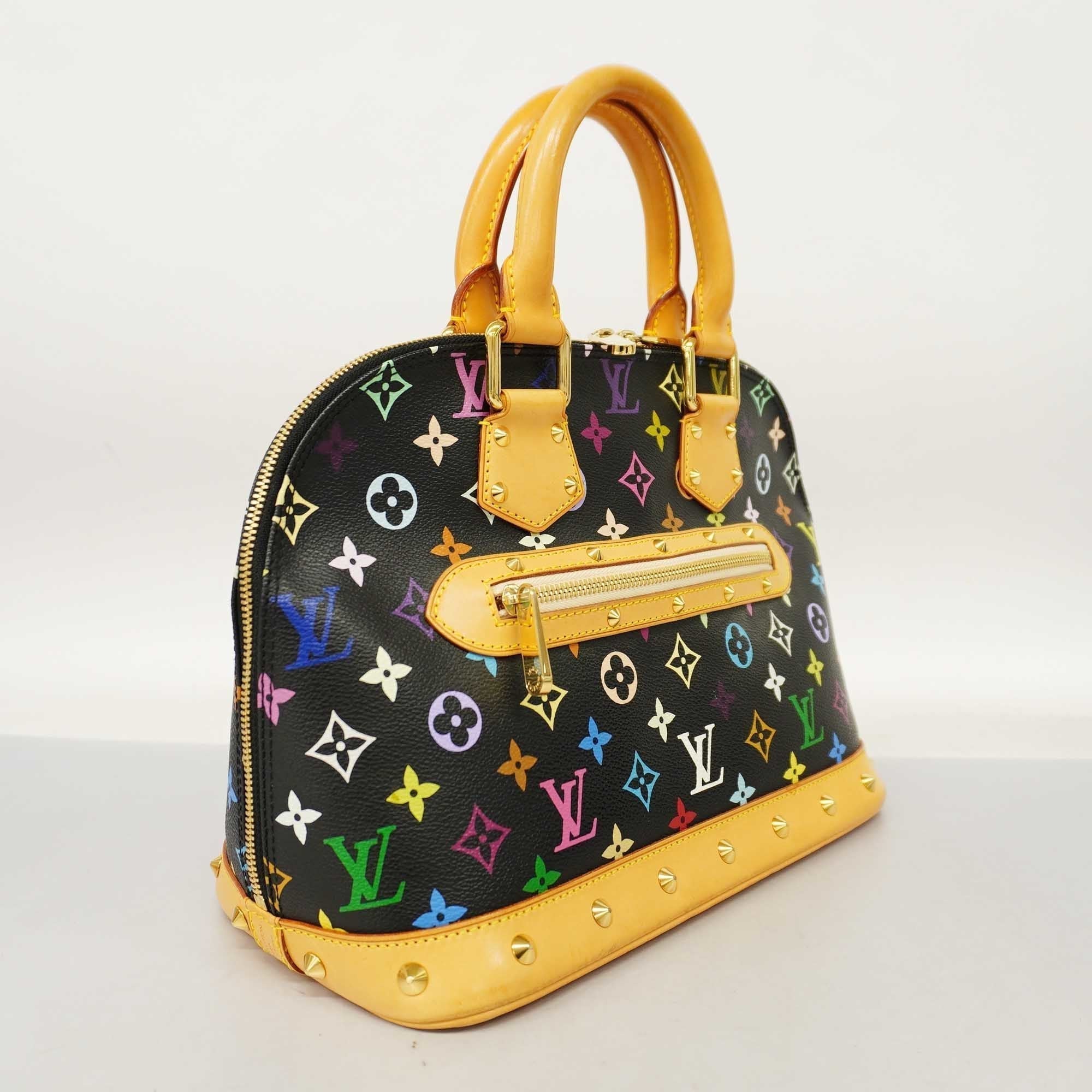 LOUIS VUITTONAuth  Monogram Multicolore Alma M92646 Women's Handbag Noir