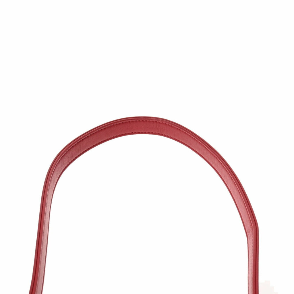 CHANEL handbag red A93463 ladies calf shoulder bag