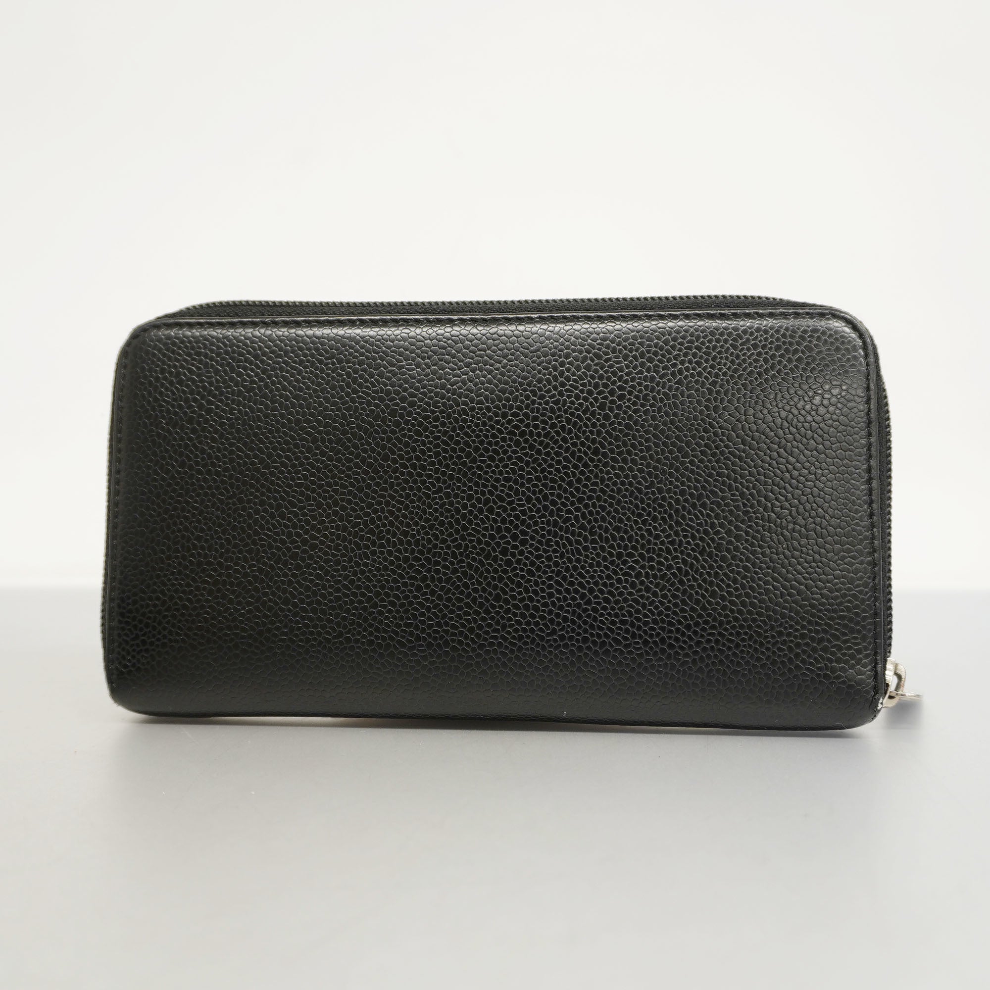 CHANELAuth  Long Wallet [bi-fold] Gold Hardware Women's Caviar Leather Long Wall