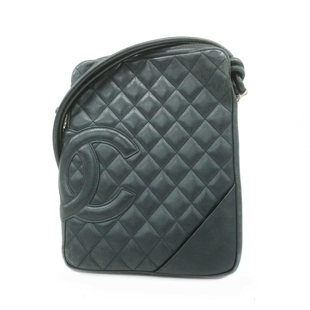 CHANELAuth  Ligne Cambon Tote Bag Lambskin Women's Leather Shoulder Bag