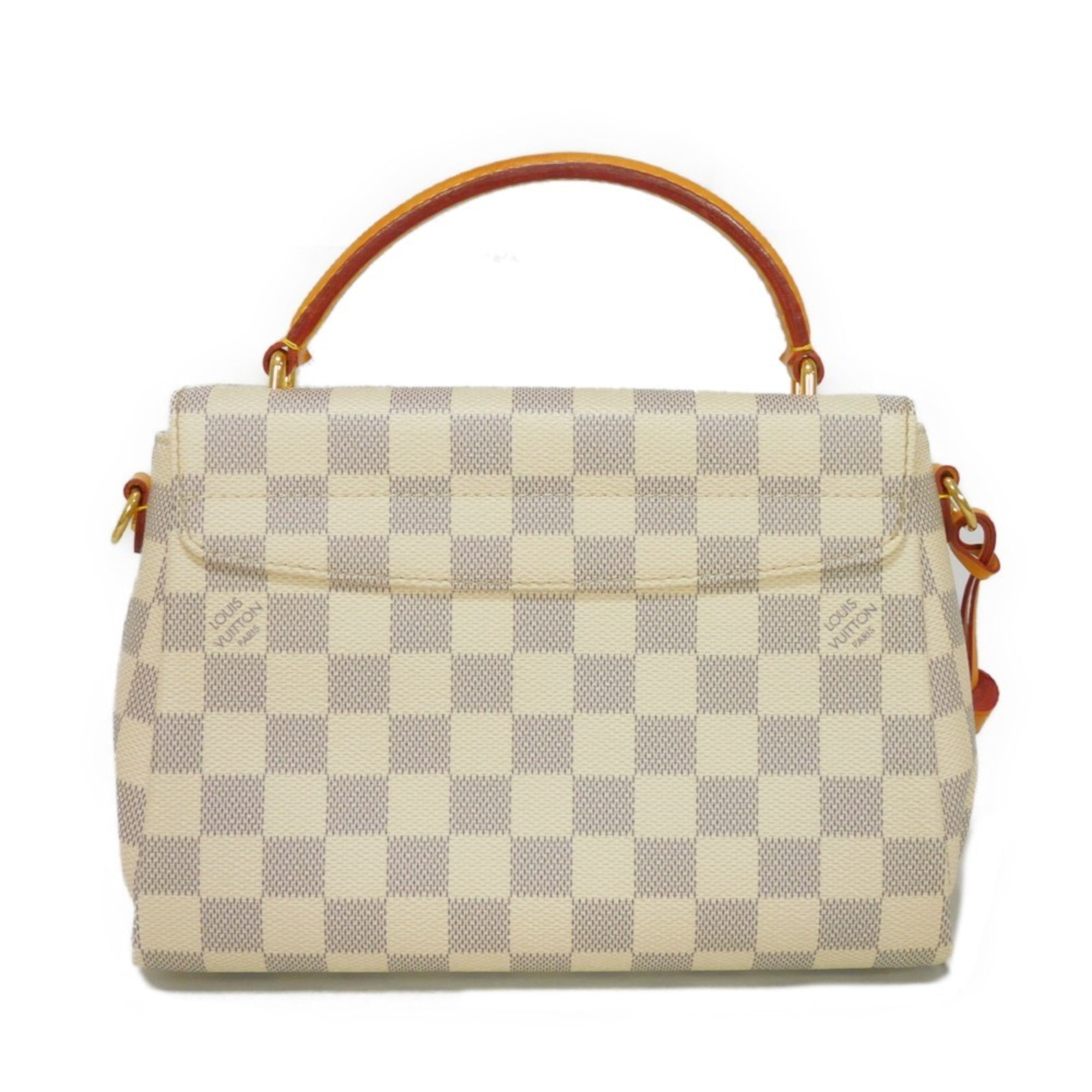 LOUIS VUITTON Handbag Croisette Tassel Ivory 2WAY Shoulder Bag Damier Azur Rose Ballerine N41581 Women's