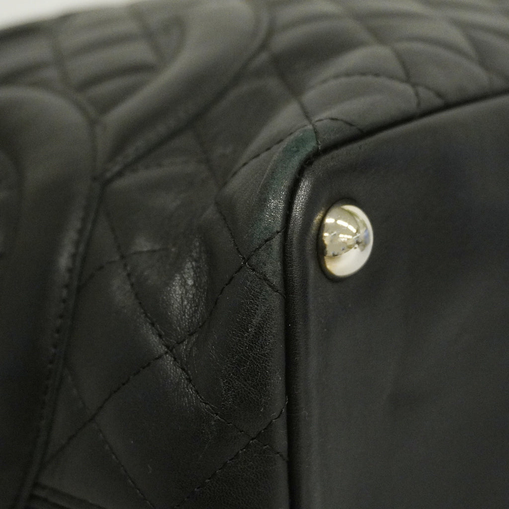 CHANEL  Ligne Cambon Tote Bag Women's Leather Tote Bag Black