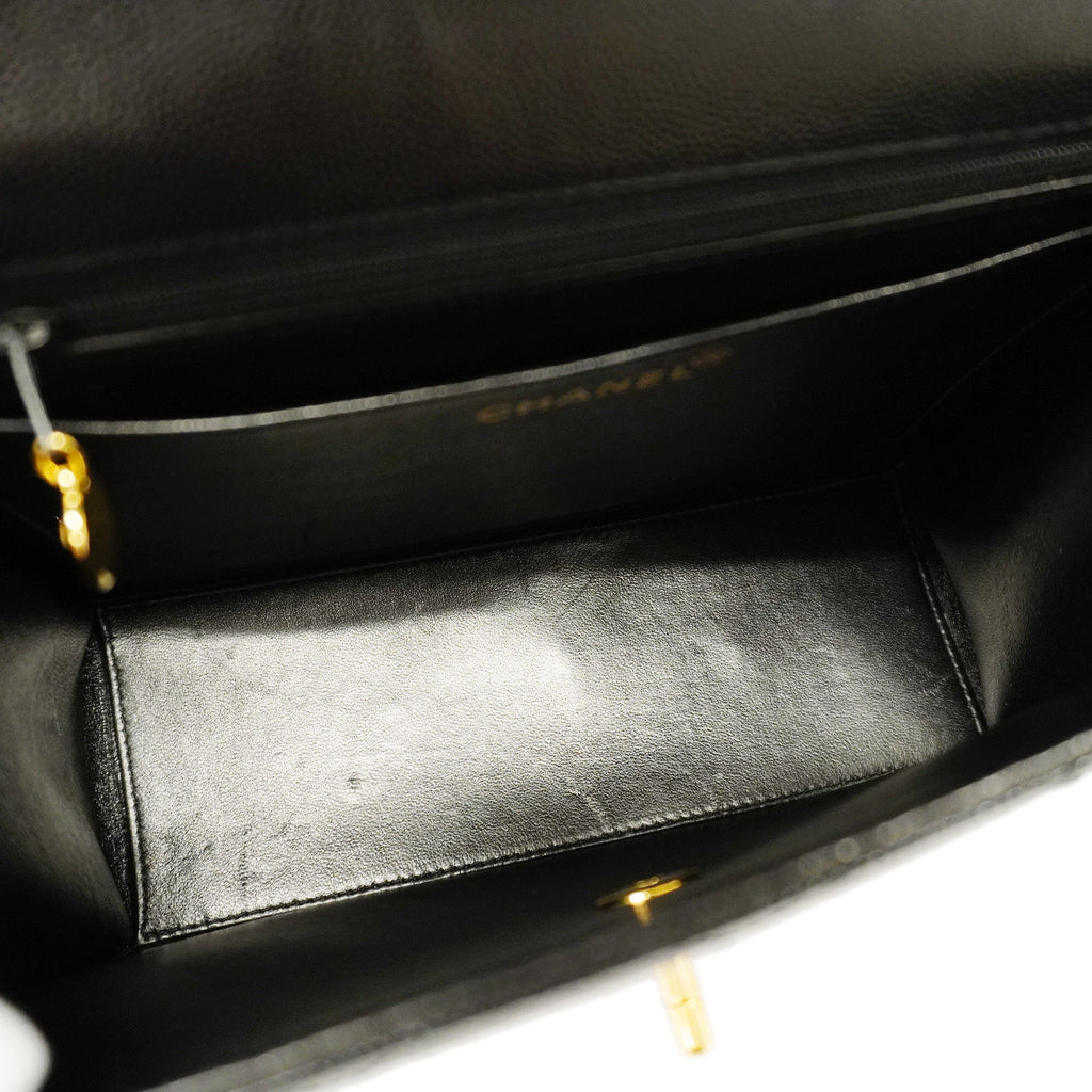 CHANELAuth  Matelasse Shoulder Bag Women's Caviar Leather Shoulder Bag Black
