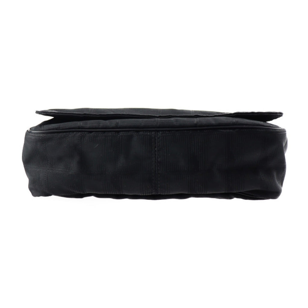 CHANEL new travel line waist bag A29346 canvas black gold metal fittings