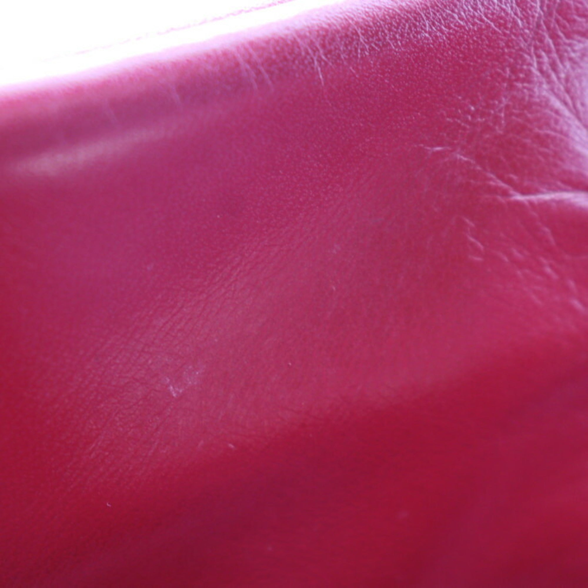 CHANEL shoulder bag leather canvas Bordeaux system here mark 2WAY handbag gold metal fittings chain 12 series