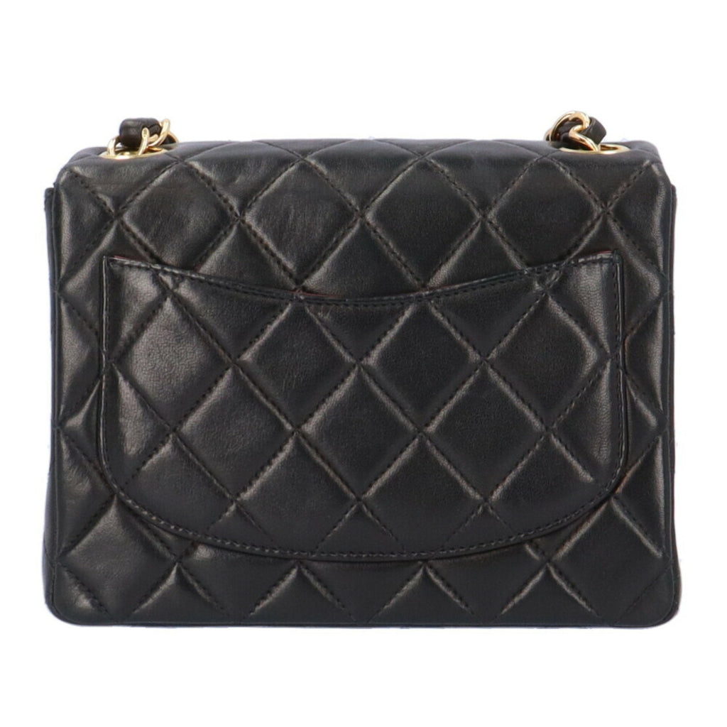 CHANEL Chain Matelasse Shoulder Bag Lambskin Black Women's
