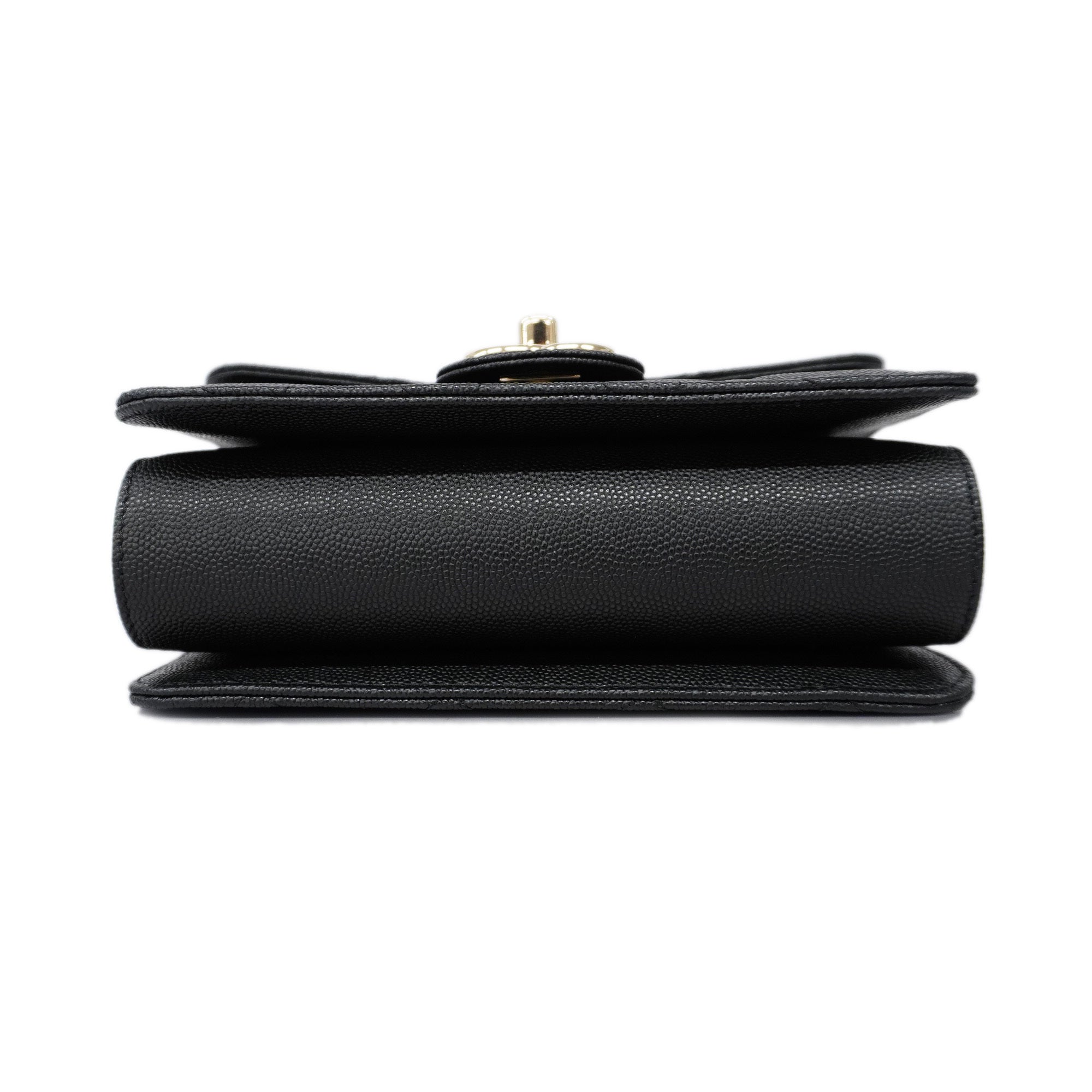CHANELAuth  Matelasse Chain Shoulder Women's Caviar Leather Shoulder Bag Black