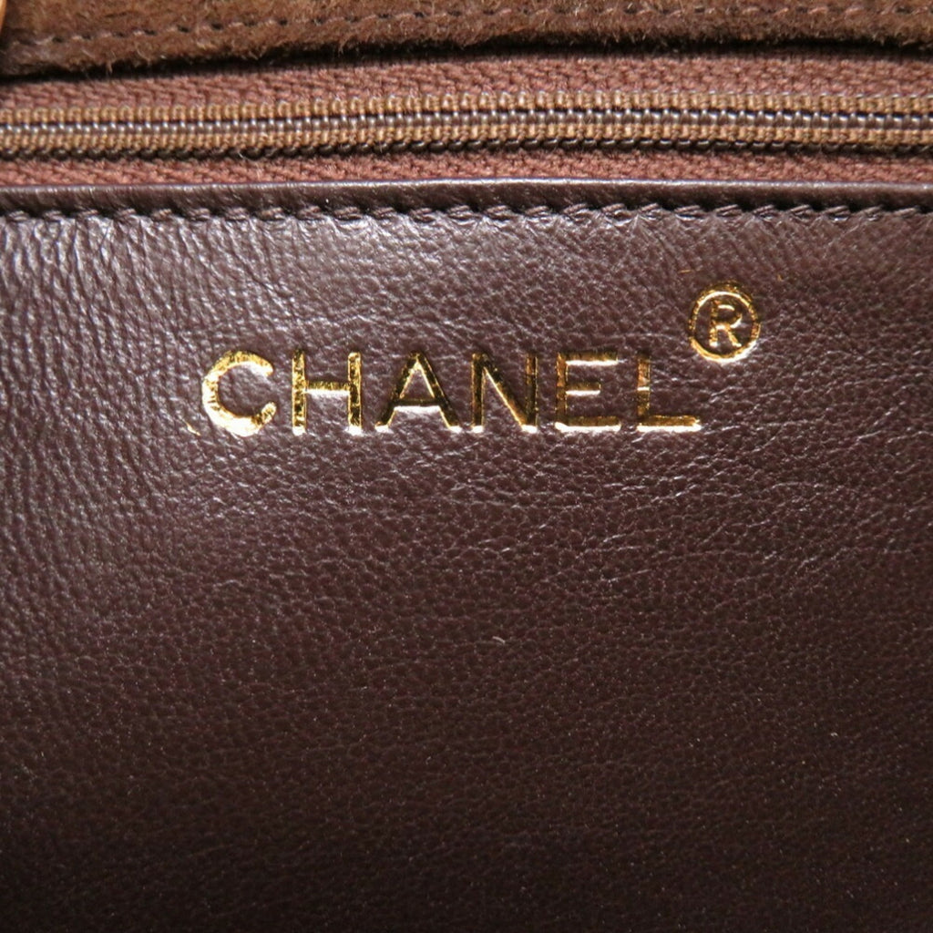 CHANEL Matelasse Coco Mark Suede Brown Shoulder Bag