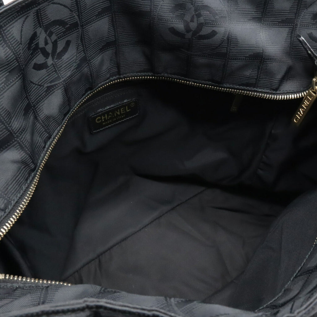CHANEL NEW Line New Tote GM Bag Shoulder Nylon Leather Black A15825