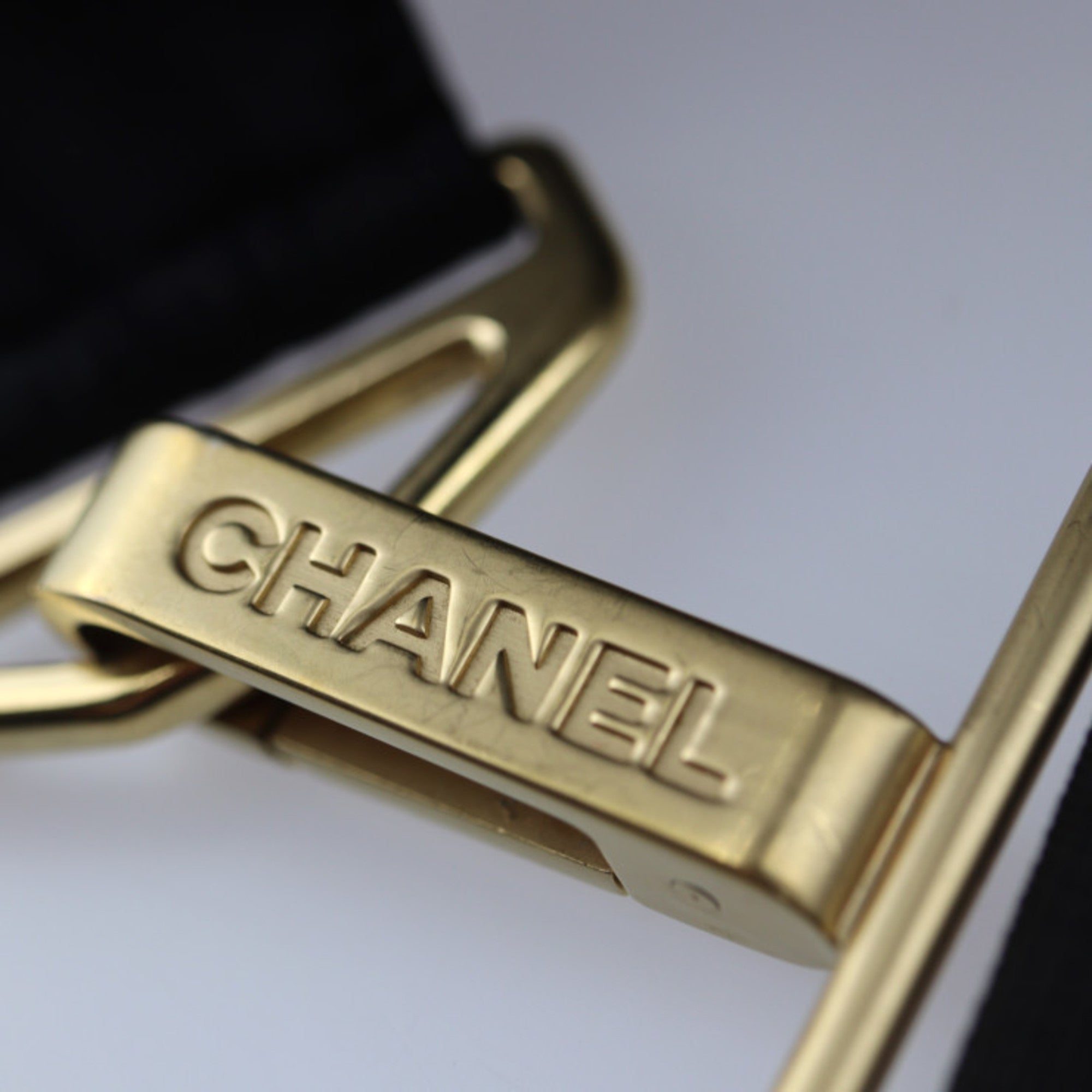 CHANEL new travel line waist bag A29346 canvas black gold metal fittings